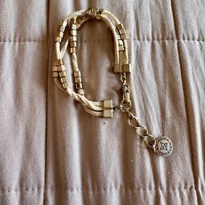 Gold and Cream Bracelet